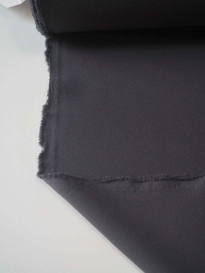 Charcoal Stretch Heavy Crepe