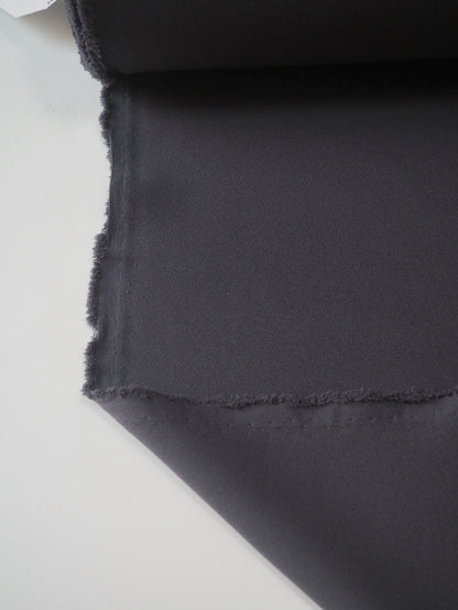 Charcoal Stretch Heavy Crepe