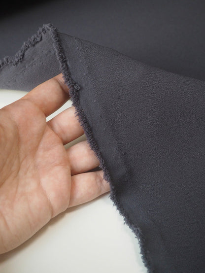 Charcoal Stretch Heavy Crepe