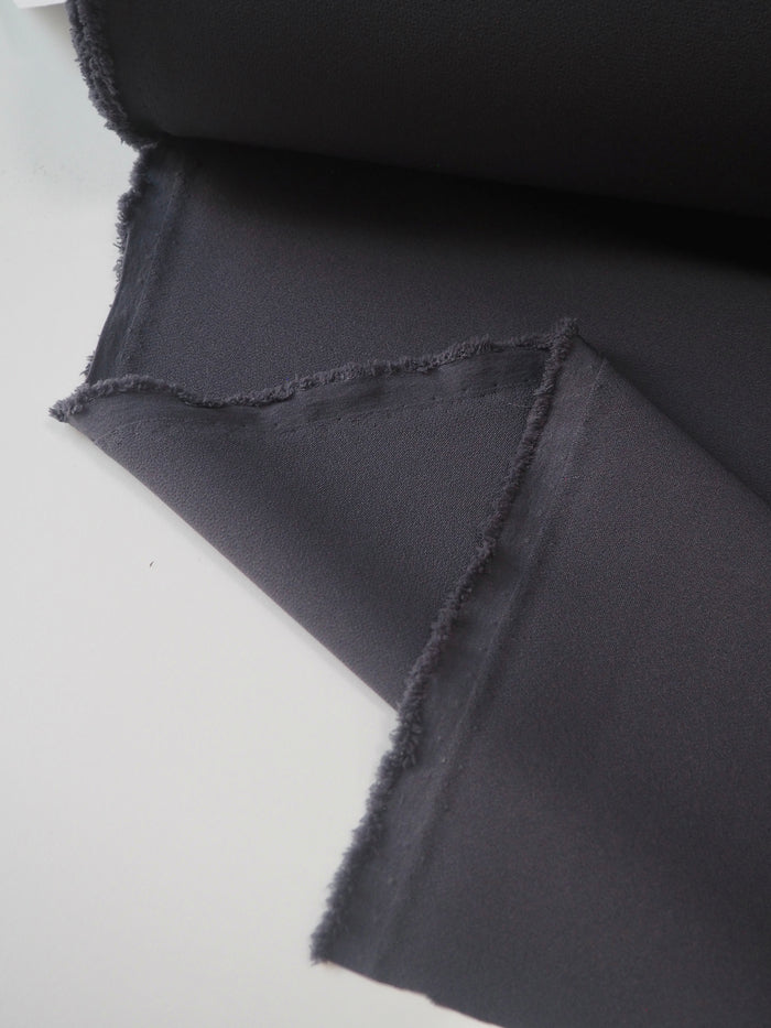 Charcoal Stretch Heavy Crepe