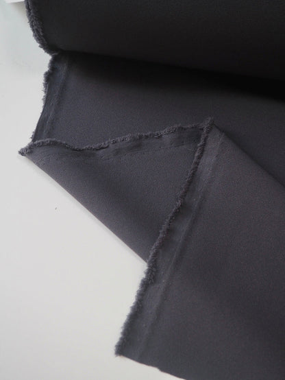Charcoal Stretch Heavy Crepe