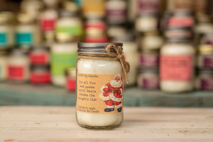 Christmas Mason Jar Candle - Cranberry Apple