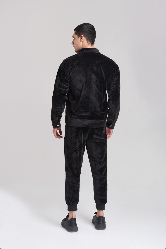Classic Black Velvet TrackSuit - Men