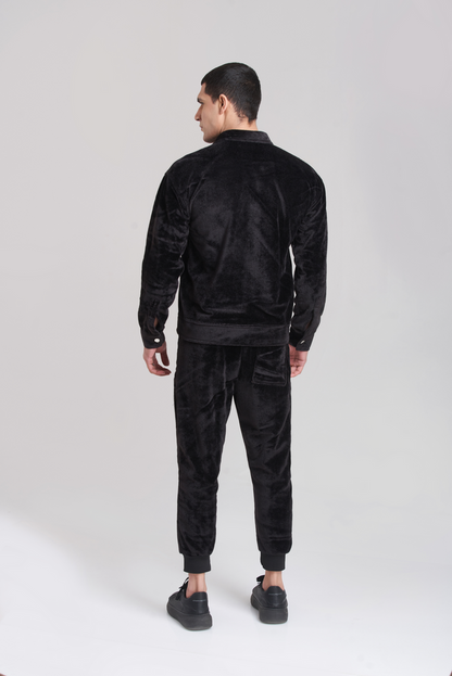 Classic Black Velvet TrackSuit - Men