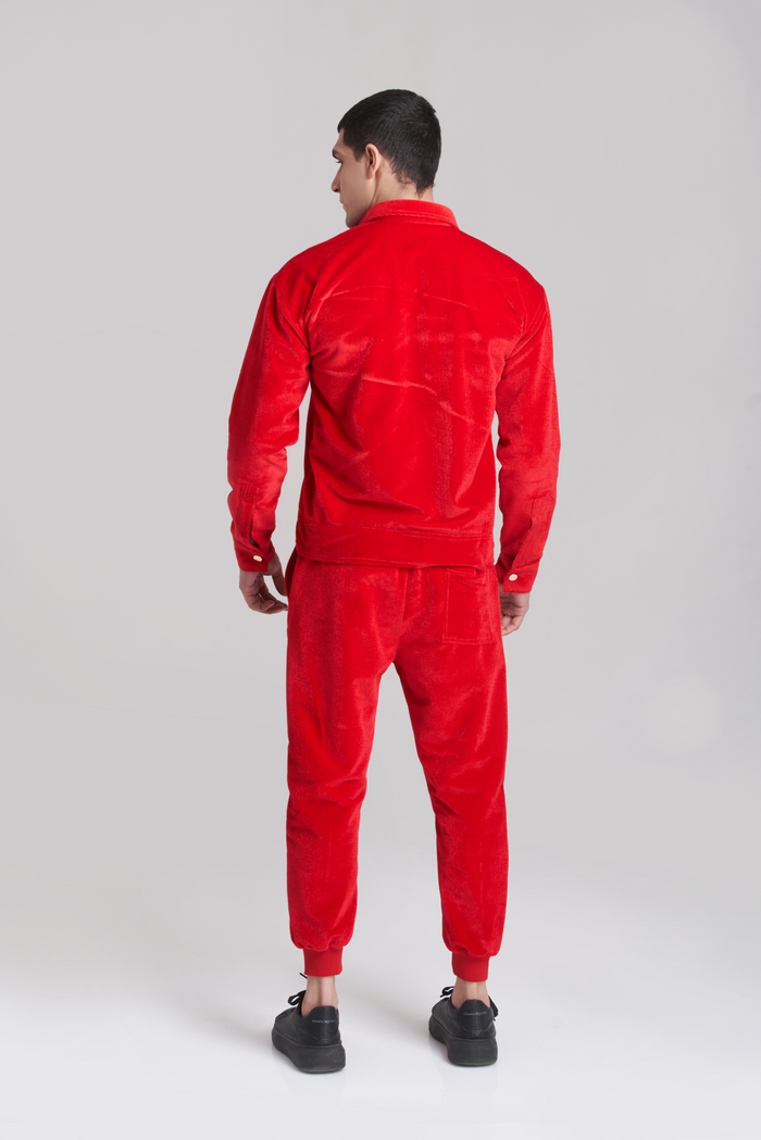 Classic Red Velvet TrackSuit - Men