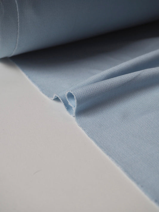 Cloud Blue Viscose Interlock Jersey