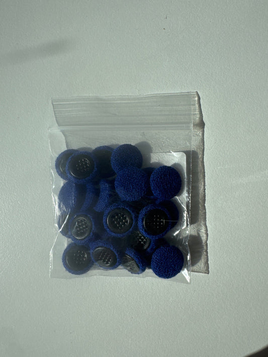 Cobalt Crepe Fabric Covered Buttons 13mm x25