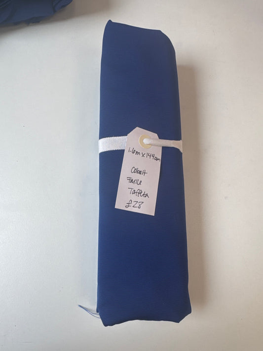 Cobalt Faille Taffeta Remnant