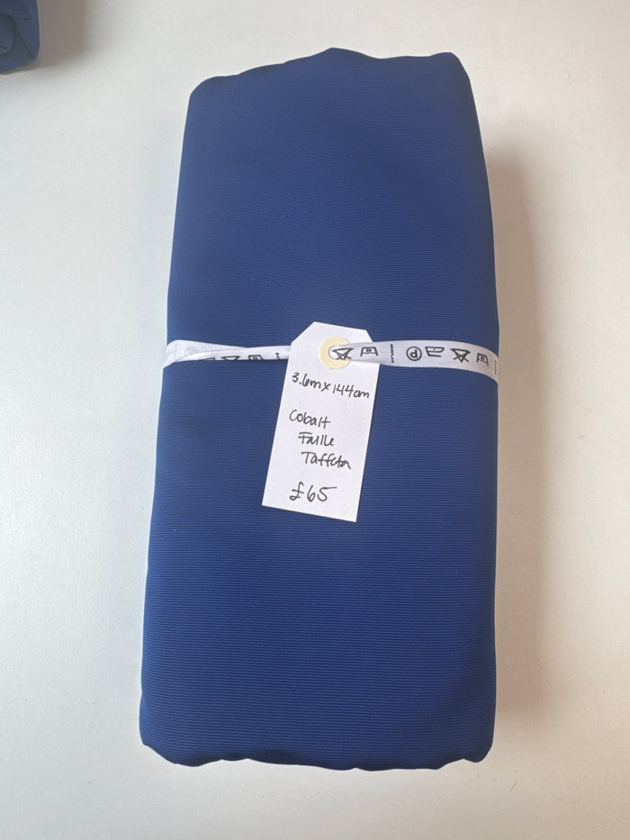 Cobalt Faille Taffeta Remnant