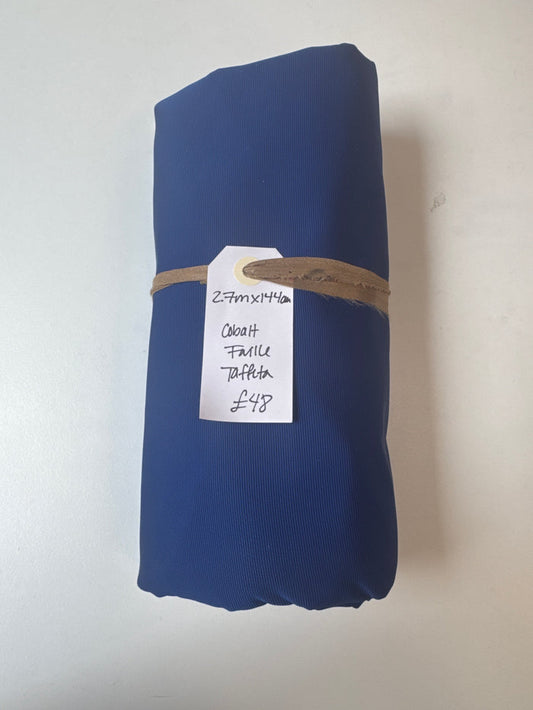 Cobalt Faille Taffeta Remnant