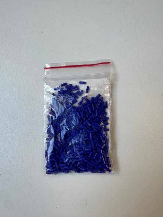 Cobalt Tube Beads 11g