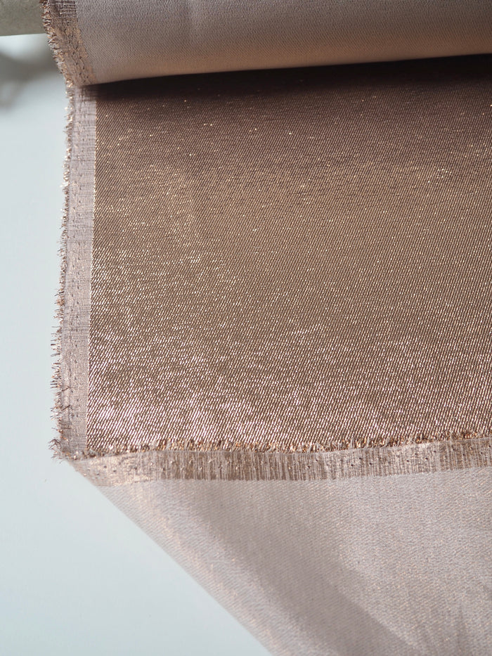 Copper Lurex Silk Twill
