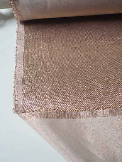Copper Lurex Silk Twill
