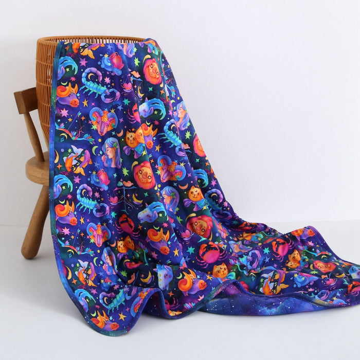 Cosmic Cuddles Zodiac Adult Quilted Blanket - Jammie Session
