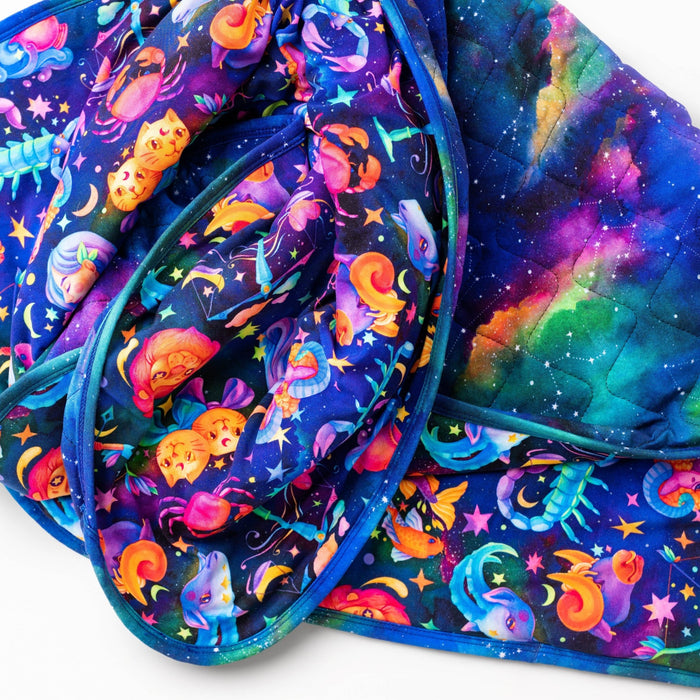 Cosmic Cuddles Zodiac Mini Quilted Blanket - Jammie Session