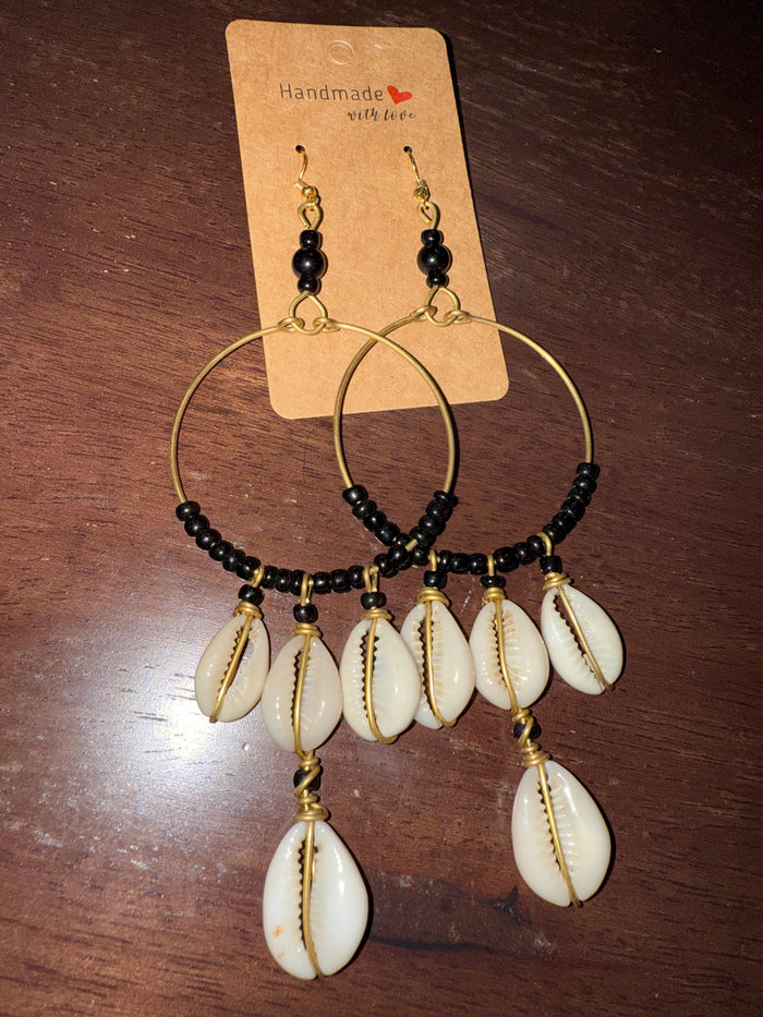 Cowrie Dream Catcher Earrings