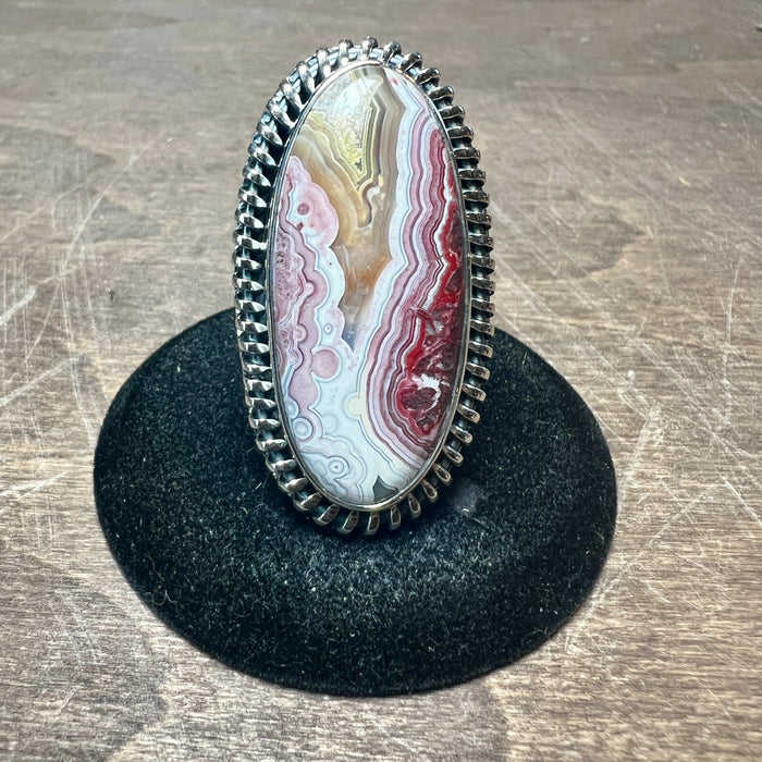 Crazy Lace Agate Ring