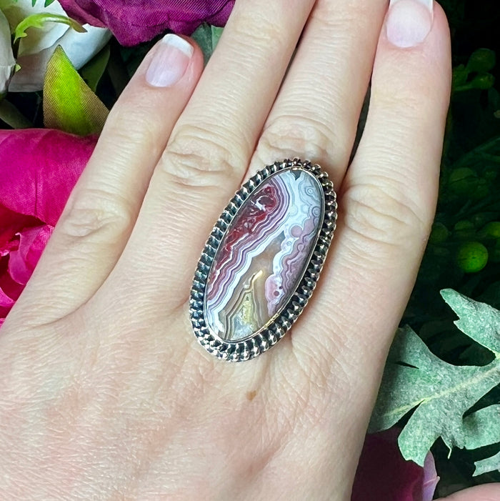 Crazy Lace Agate Ring