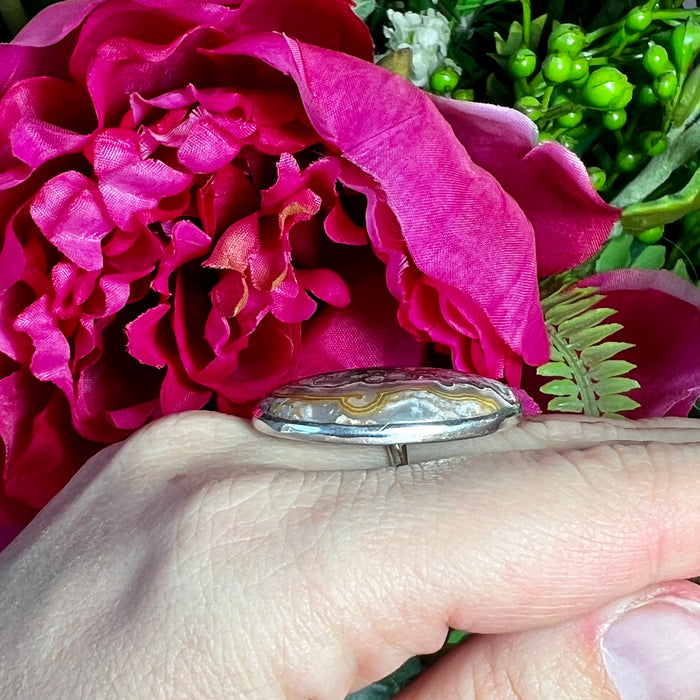 Crazy Lace Agate Ring