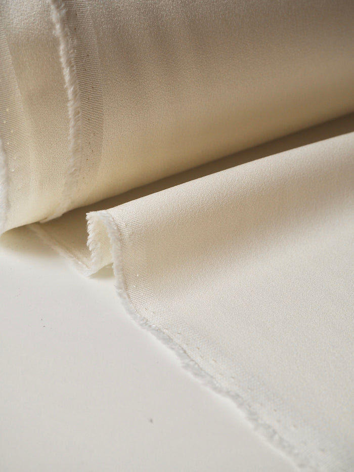 Cream Crepe-Back Satin