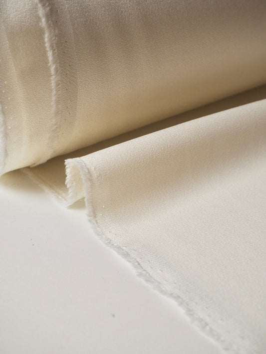 Cream Crepe-Back Satin
