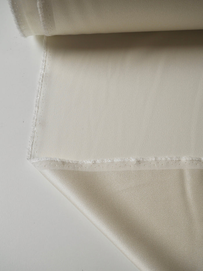 Cream Crepe-Back Satin