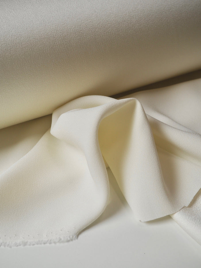 Cream Crepe-Back Satin