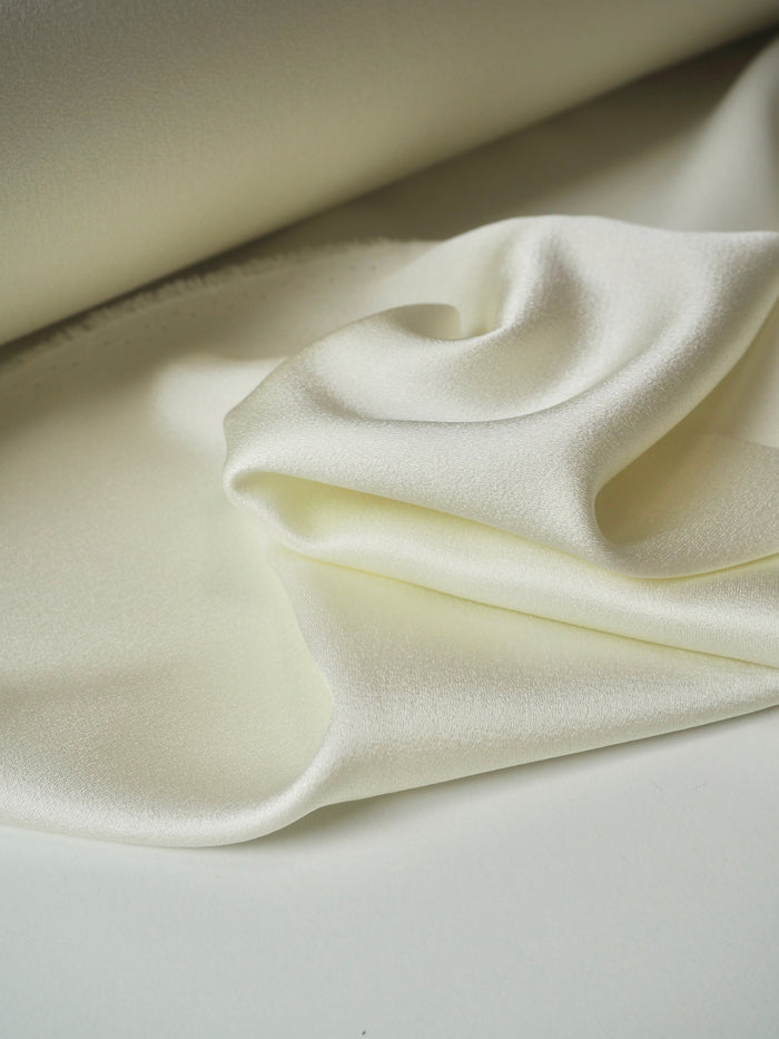 Cream Crepe-Back Satin