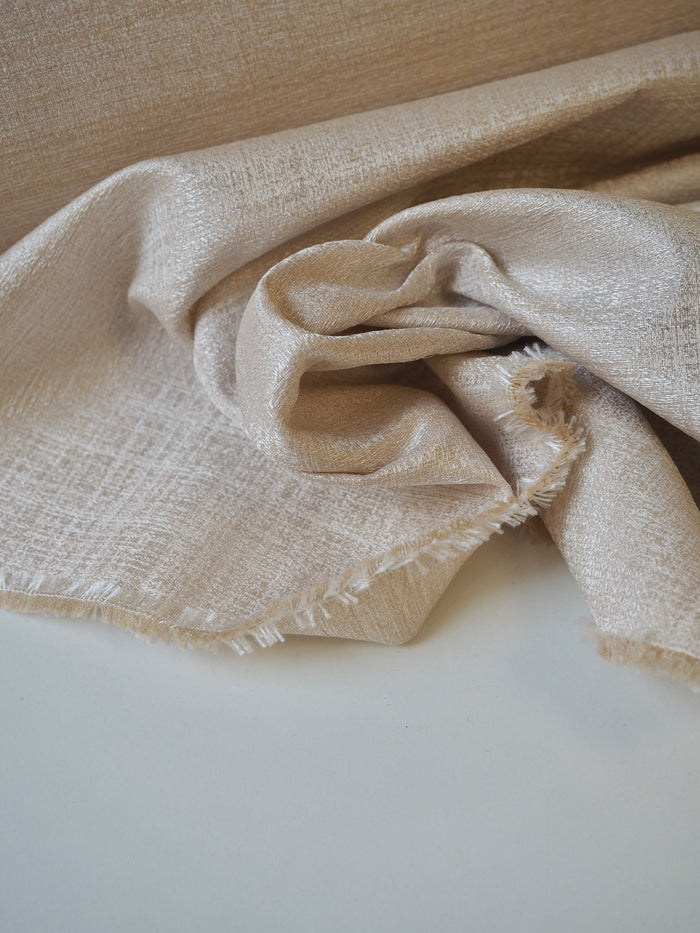 Cream + Ivory Silk Blend Jacquard