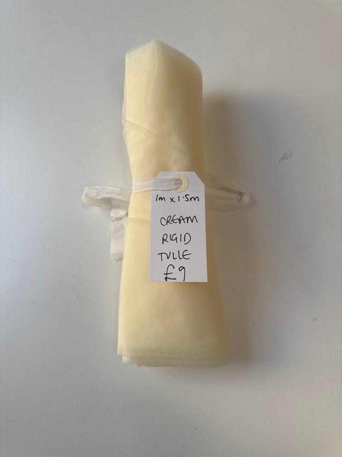 Cream Rigid Tulle Remnant