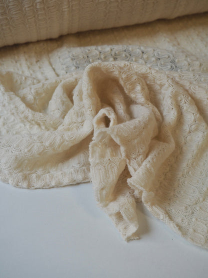 Cream Wavy Wool Knit