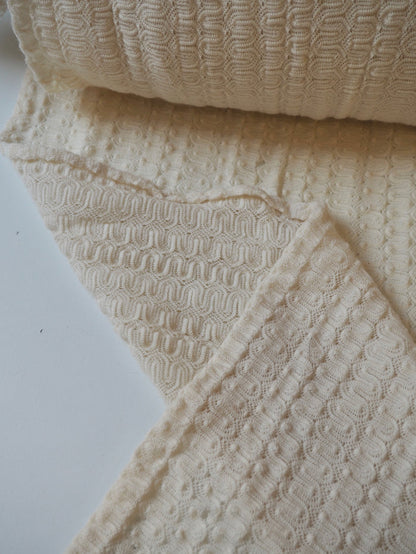 Cream Wavy Wool Knit