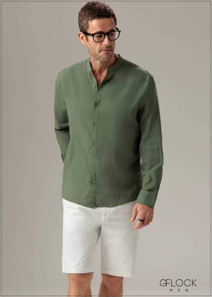 Creased-Effect Shirt - 191225M