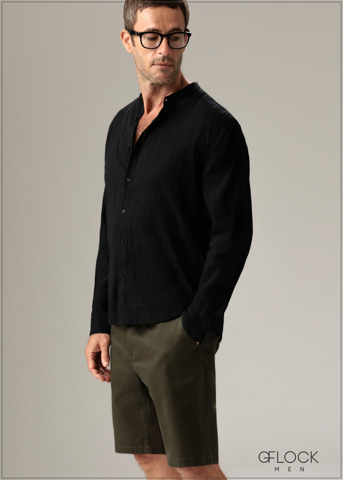 Creased-Effect Shirt - 191225M
