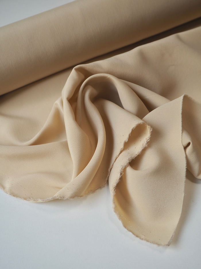 Custard Silk/Acetate Crepe de Chine