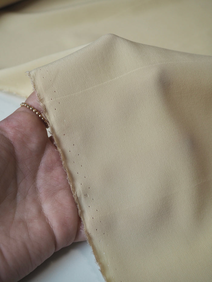 Custard Silk/Acetate Crepe de Chine
