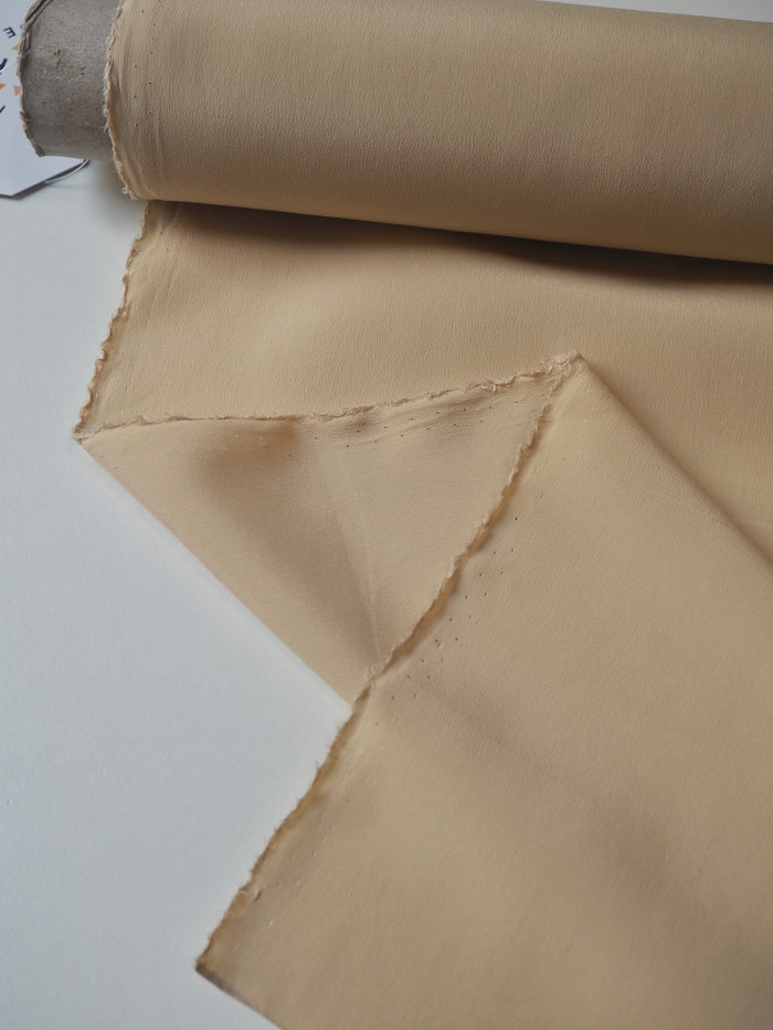 Custard Silk/Acetate Crepe de Chine