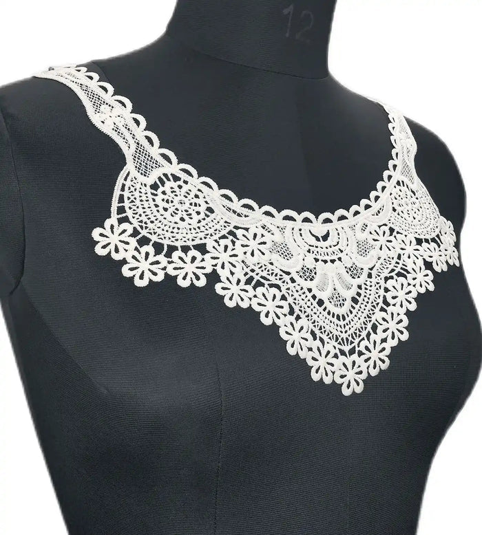 Ani Accessories elegant daisy floral border neckline featuring fine embroidery for kurtis, blouses, and gowns