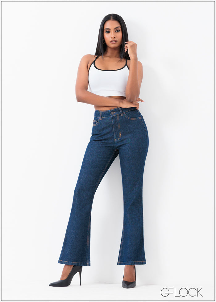 Dark Blue Flare Jean - Long Length - 250625