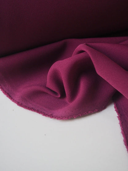 Deep Berry Stretch Heavy Crepe