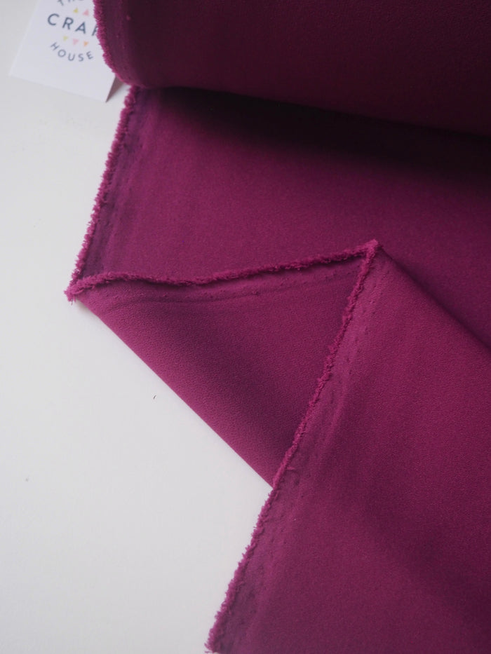 Deep Berry Stretch Heavy Crepe