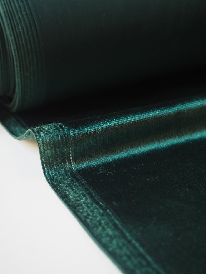 Deep Green Stretch Velour
