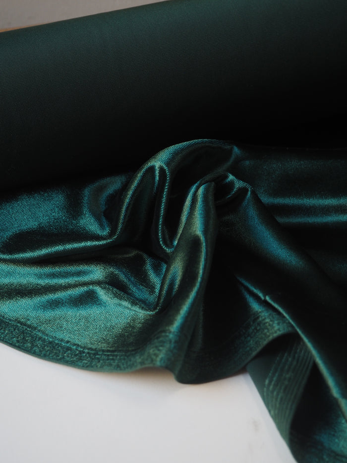 Deep Green Stretch Velour