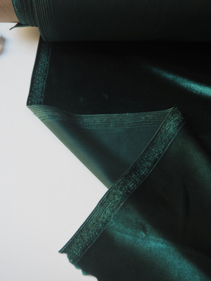 Deep Green Stretch Velour