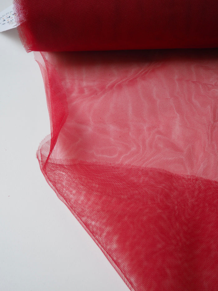 Deep Red Semi-Rigid Extra Wide Tulle