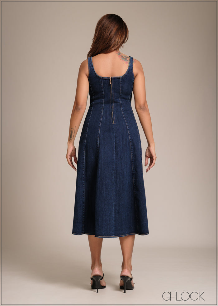 Denim Maxi Dress - 241225D
