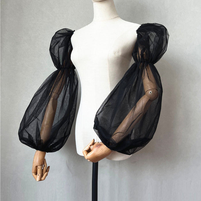 Detachable for Wedding Dress Tulle Black