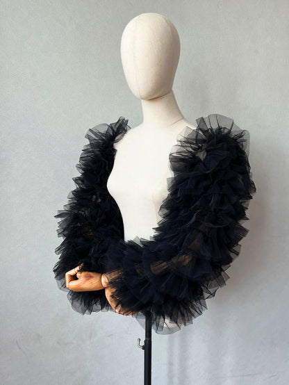 Detachable Sleeves for Women Tulle Tiered