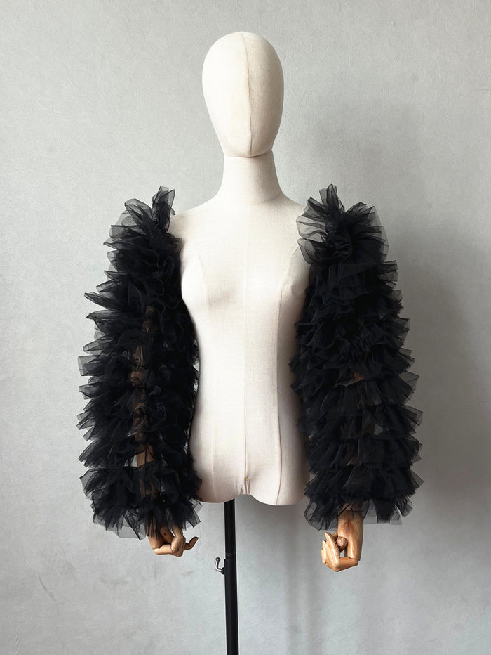 Detachable Sleeves for Women Tulle Tiered