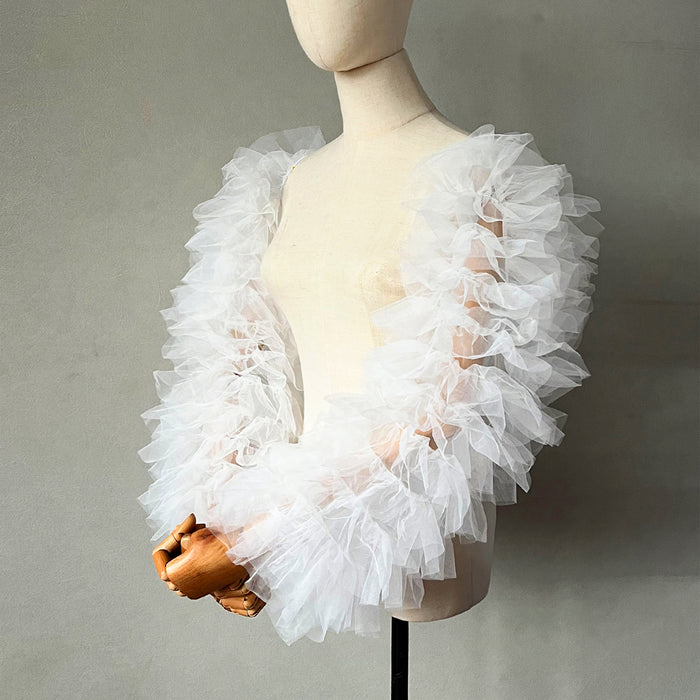 Detachable Sleeves for Women Tulle Tiered